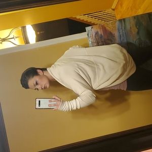 Cocoon Batwing Shrug Cardigan Dolman Small Cream